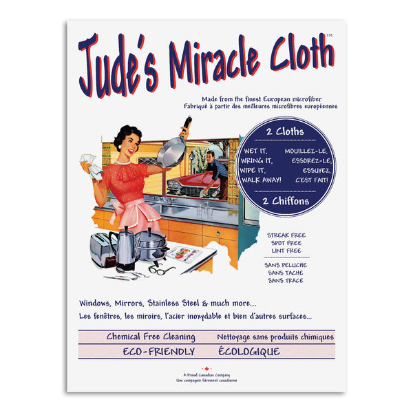 Jude's Miracle Streak Free Cloth 2Pk. White/Blue